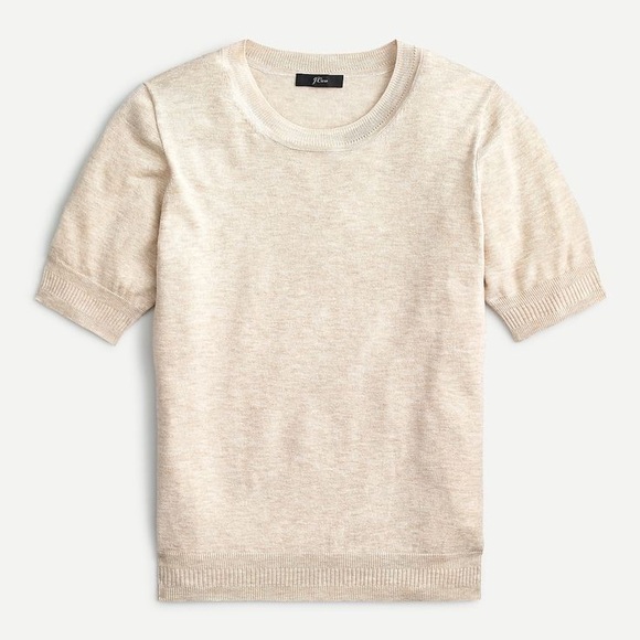 J. Crew Tops - J. Crew Short-Sleeve Crewneck Sweater in Cream